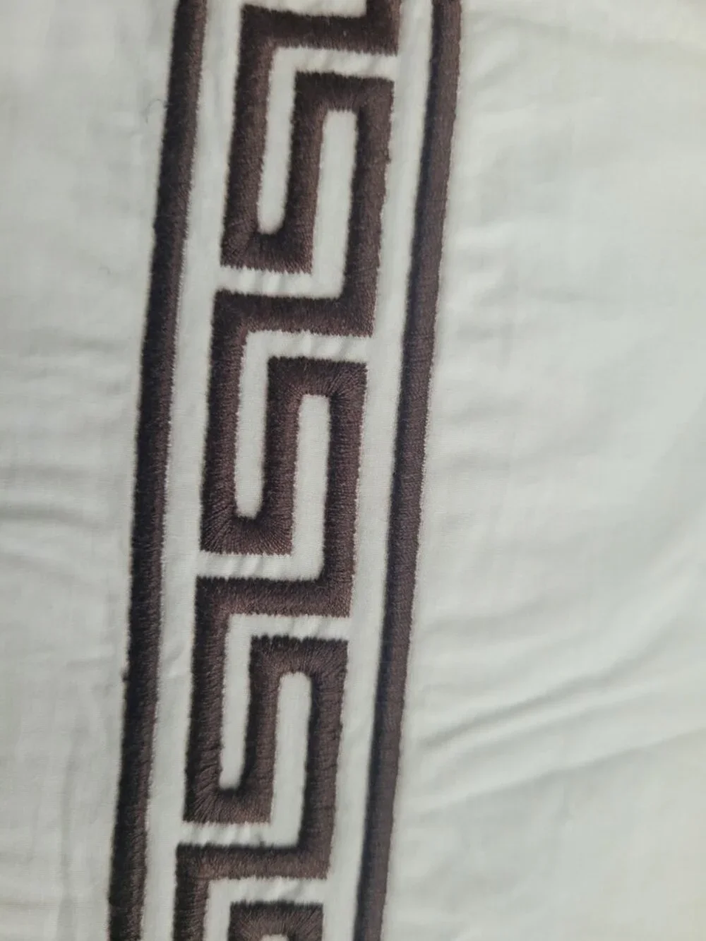 Williams Sonoma Chambers Heritage Greek-Key Full/Queen Duvet Egyptian cotton